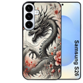Coque noire taperso pour galaxy S26 et PLUS ULTRA FE avec motif dragon japan protection antichoc personnalisée