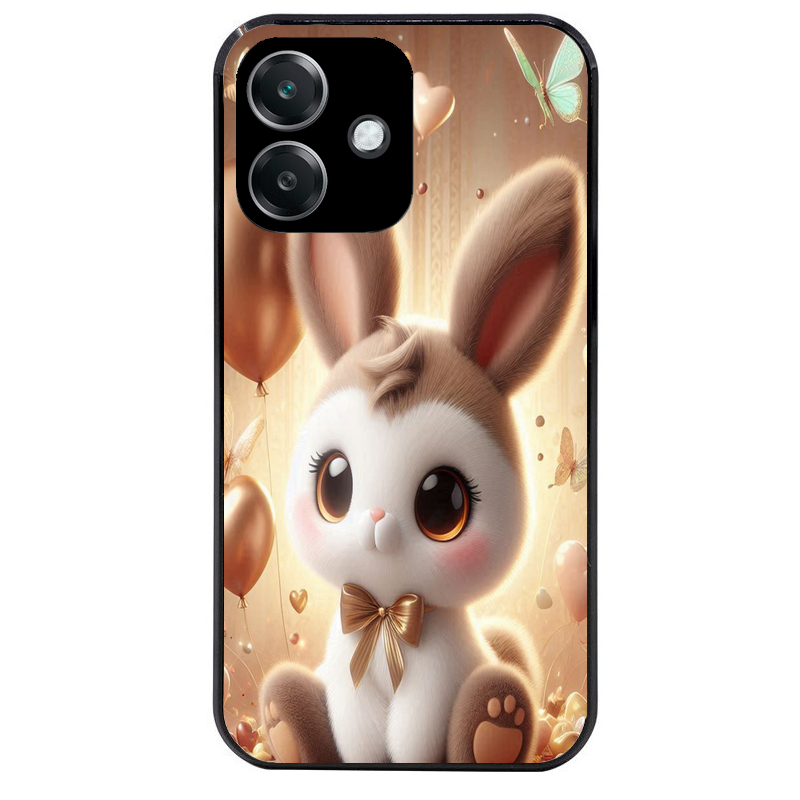 Coque noire taperso pour OPPO A40 avec motif lapin ballon protection antichoc personnalisée