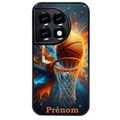 Coque noire taperso pour OnePlus 11 et 12 avec motif basket ball color personnalise protection antichoc personnalisée