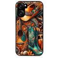 Coque noire taperso pour OnePlus Nord CE5 avec motif cow boy et texas automne protection antichoc personnalisée
