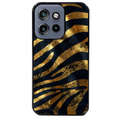 Coque noire taperso pour Moto Edge 60 et Neo Fusion Pro avec motif zebre gold protection antichoc personnalisée