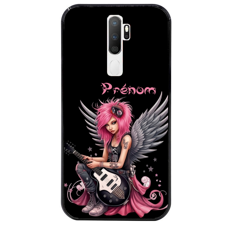 Coque noire taperso pour OPPO A5 A9 2020 avec motif fee rock personnalisee protection antichoc personnalisée