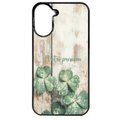 Coque noire taperso pour POCO C71 4G avec motif bois et trefle personnalisee protection antichoc personnalisée