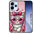 Coque noire taperso pour OPPO Reno 15 et F FS 5G avec motif chat lunettes protection antichoc personnalisée