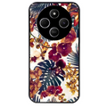 Coque noire taperso pour POCO C75 avec motif jungle couleurs d'automne protection antichoc personnalisée