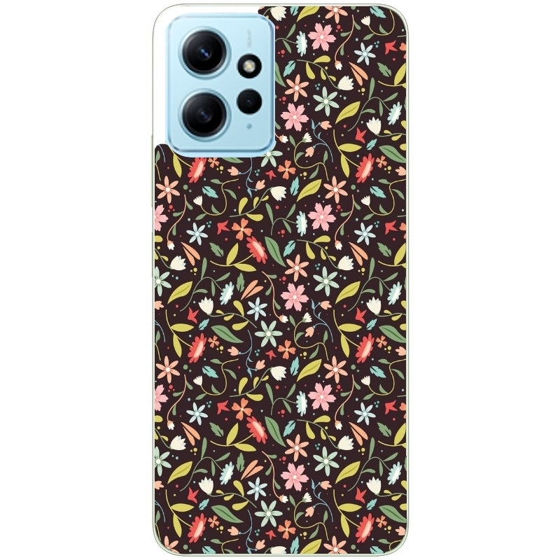 Coque taperso pour POCO X5 5G avec motif petites feurs multicolores protection antichoc personnalisée