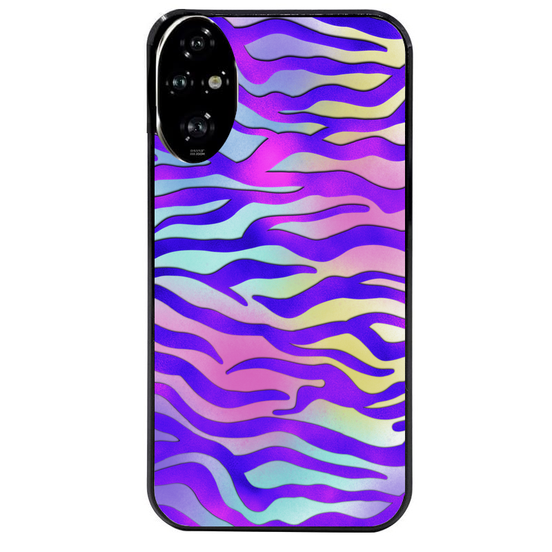 Coque noire taperso pour Honor 200 et Lite Pro Smart avec motif zebre color protection antichoc personnalisée