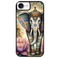 Coque noire taperso pour Iphone 17 17E AIR MAX PRO avec motif elephant et lotus protection antichoc personnalisée