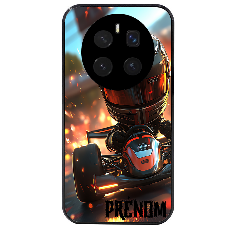 Coque noire taperso pour Magic 7 LITE et PRO avec motif karting f1 personnalisee protection antichoc personnalisée
