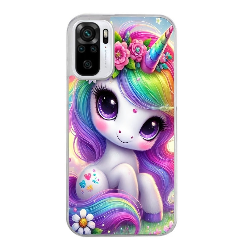 Coque taperso pour Redmi Note 10 4G 5G PRO 10S avec motif licorne et fleurs protection antichoc personnalisée
