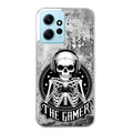 Coque taperso pour POCO X5 5G avec motif tete de mort gamer beton protection antichoc personnalisée