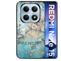 Coque noire taperso pour Redmi Note 15 et PRO PLUS 4G 5G avec motif fleur sakura personnalisee protection antichoc personnalisée