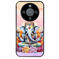 Coque noire taperso pour Honor X9A avec motif elephant namaste protection antichoc personnalisée