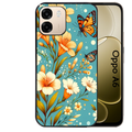Coque noire taperso pour OPPO A6 A6X 4G et 5G avec motif fleur orange protection antichoc personnalisée