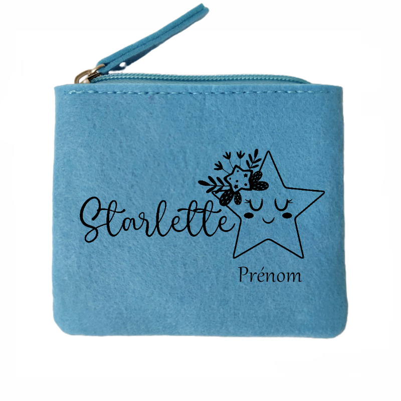 Porte monnaie personnalisé balle de tennis en feutrine en feutrine