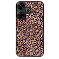 Coque noire taperso pour POCO M6 4G avec motif leopard rose protection antichoc personnalisée