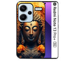 Coque noire taperso pour Redmi Note 13 PRO PLUS 5G avec motif bouddha et fleur protection antichoc personnalisée