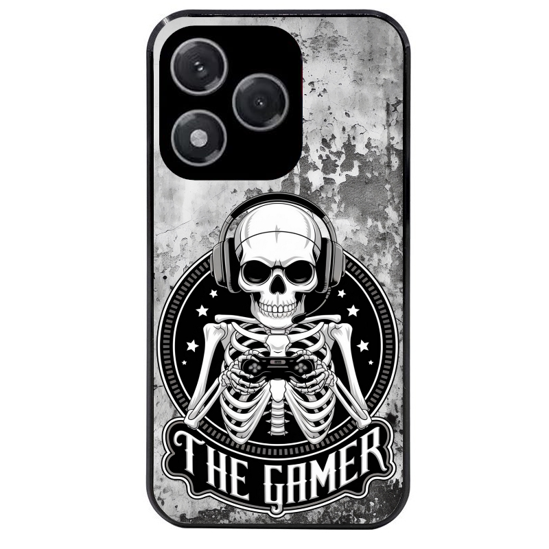 Coque noire taperso pour Honor 400 et Lite Pro Smart avec motif tete de mort gamer beton protection antichoc personnalisée