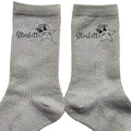 Chaussettes paillettes argent motif starlette