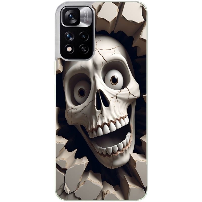 Coque taperso pour Redmi Note 11 4G PRO 5G 11S avec motif tete de mort smile protection antichoc personnalisée