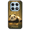 Coque noire taperso pour POCO M8 5G et PRO 5G avec motif panda et papillon personnalisee protection antichoc personnalisée