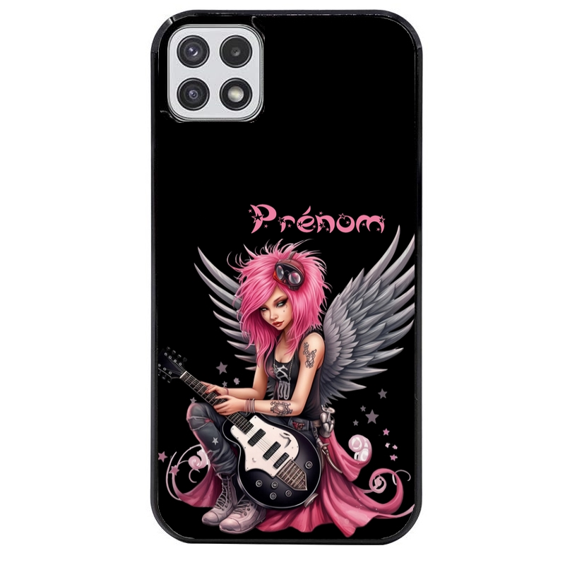 Coque noire taperso pour galaxy A22 A32 A52 A52S 4G 5G  avec motif fee rock personnalisee protection antichoc personnalisée