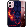 Coque noire taperso pour OPPO A6 PRO 4G et 5G avec motif lion anime protection antichoc personnalisée