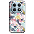 Coque noire taperso pour POCO M8 5G et PRO 5G avec motif jungle et fleur rose protection antichoc personnalisée