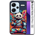 Coque noire taperso pour Redmi Note 13 PRO PLUS 5G avec motif panda katana personnalisee protection antichoc personnalisée