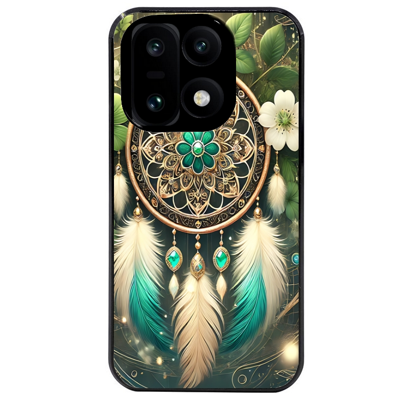 Coque noire taperso pour OnePlus 15 avec motif dreamcatcher talisman protection antichoc personnalisée