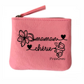 Porte monnaie personnalisé maman cherie en feutrine en feutrine
