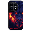 Coque noire taperso pour OnePlus 11 et 12 avec motif lion anime protection antichoc personnalisée