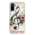Coque taperso pour Redmi Note 10 4G 5G PRO 10S avec motif musique cle sol personnalisee protection antichoc personnalisée