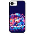 Coque noire taperso pour Iphone 16 16E PLUS MAX PRO avec motif anime crazy protection antichoc personnalisée