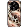 Coque noire taperso pour POCO C75 avec motif effet fourrure leopard 1 protection antichoc personnalisée