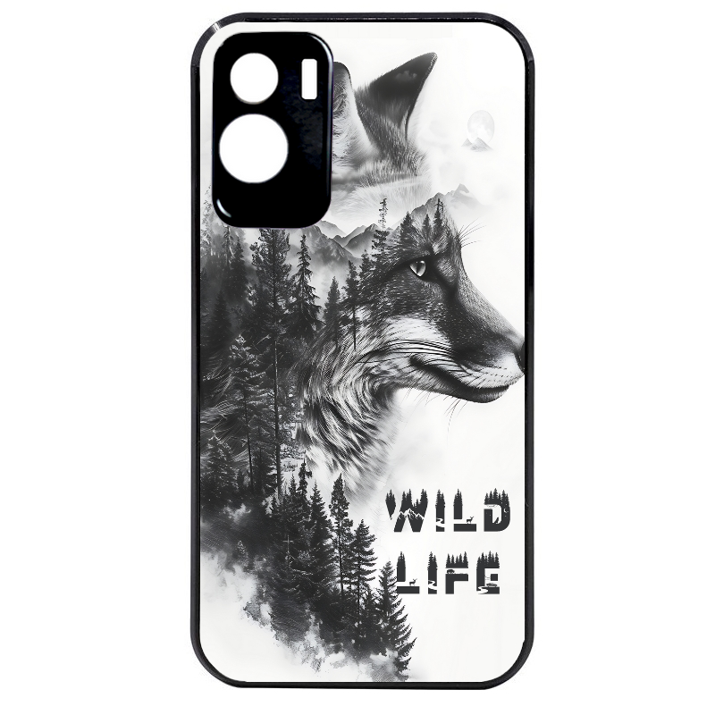 Coque noire taperso pour Honor 70 LITE 90 et LITE avec motif renard fox wild protection antichoc personnalisée