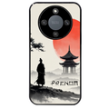 Coque noire taperso pour Magic 5 6 LITE et PRO avec motif samourai et temple personnalisee protection antichoc personnalisée