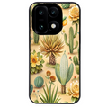 Coque noire taperso pour OnePlus 15 avec motif cactus et succulent protection antichoc personnalisée