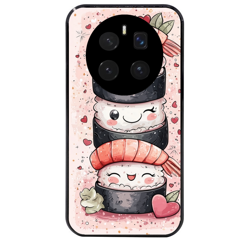Coque noire taperso pour Magic 7 LITE et PRO avec motif sushi kawai anime protection antichoc personnalisée