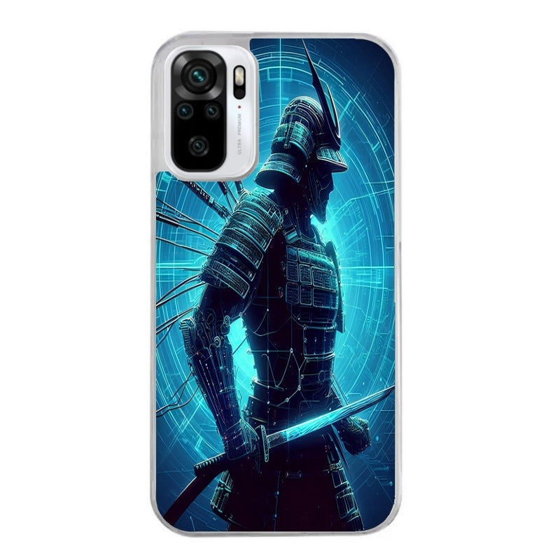 Coque taperso pour Redmi Note 10 4G 5G PRO 10S avec motif samourai bleu protection antichoc personnalisée