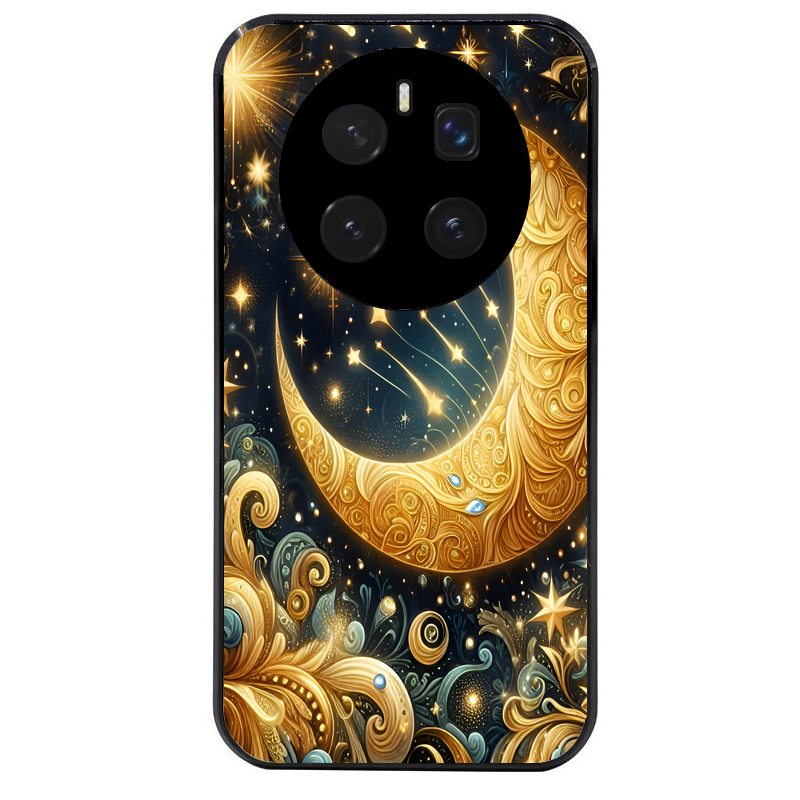 Coque noire taperso pour Magic 7 LITE et PRO avec motif lune astre protection antichoc personnalisée
