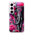 Coque taperso pour galaxy S21 et PLUS ULTRA FE avec motif elephant et fleurs protection antichoc personnalisée