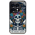 Coque noire taperso pour OnePlus 11 et 12 avec motif tete de mort drama queen protection antichoc personnalisée