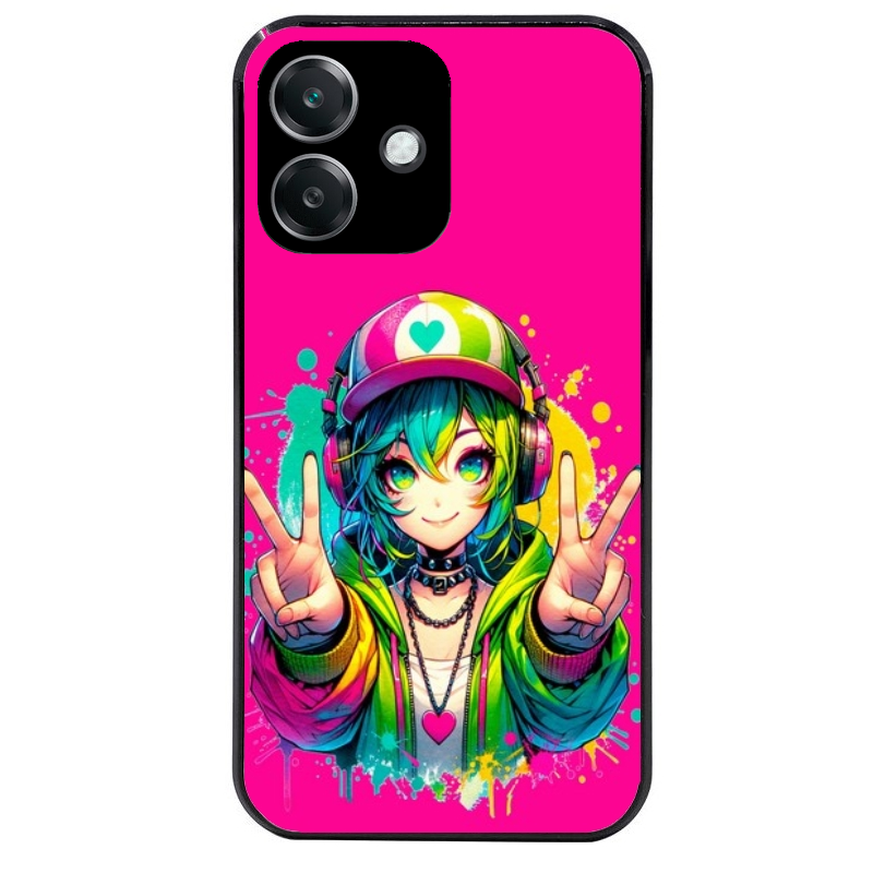 Coque noire taperso pour OPPO A40 avec motif anime manga et tag protection antichoc personnalisée