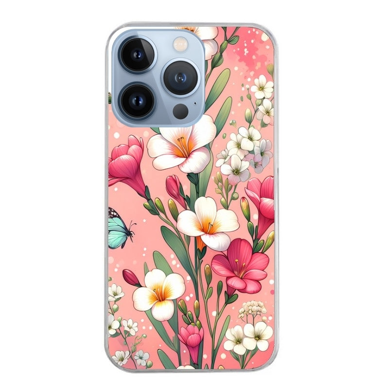 Coque taperso pour Iphone 11 et PRO PRO MAX avec motif fleur rose protection antichoc personnalisée