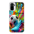 Coque taperso pour Redmi Note 10 4G 5G PRO 10S avec motif foot color personnalisee protection antichoc personnalisée