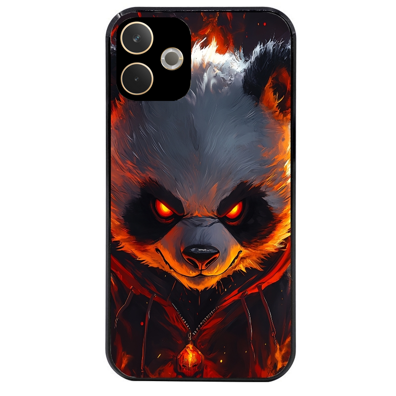 Coque noire taperso pour OPPO A5 PRO 4G et 5G avec motif panda very angry protection antichoc personnalisée