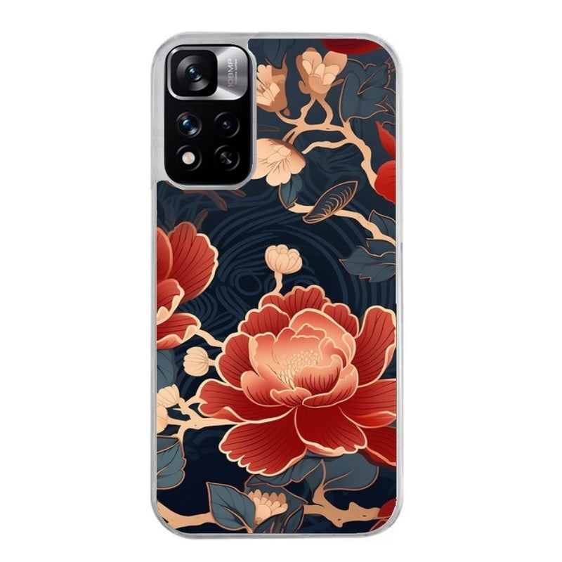 Coque taperso pour Redmi Note 12 4G 5G PRO 4G avec motif fleur japan protection antichoc personnalisée