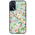 Coque noire taperso pour OPPO A16 et A16S avec motif fleur de printemps protection antichoc personnalisée