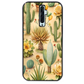 Coque noire taperso pour OPPO Reno 2 et 2Z avec motif cactus et succulent protection antichoc personnalisée